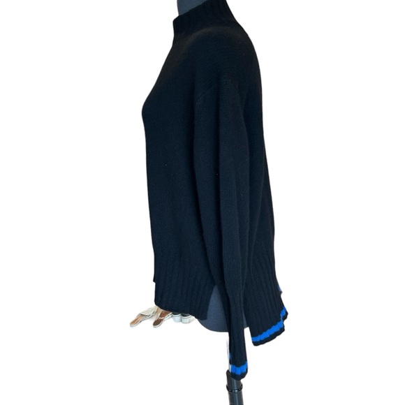 SKULL CASHMERE MOCK NECK SWEATER SIDE SLITS SIZE MEDIUM - Picture 3 of 11